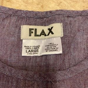 FLAX Purple Two Piece 100% Linen Jacket & Top L